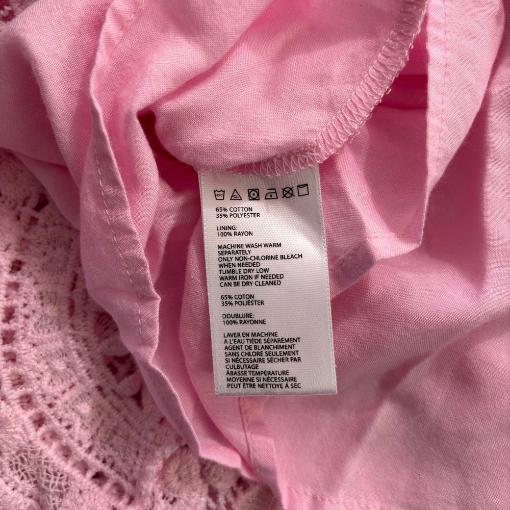 Kimchi Blue Pink Lace A Line Dress S Barbiecore Coquette Fit and Flare Delicate - Picture 4 of 4